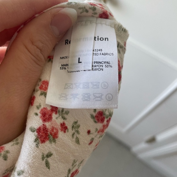 Reformation Sloane Floral Midi Dress Size L - Picture 6 of 8